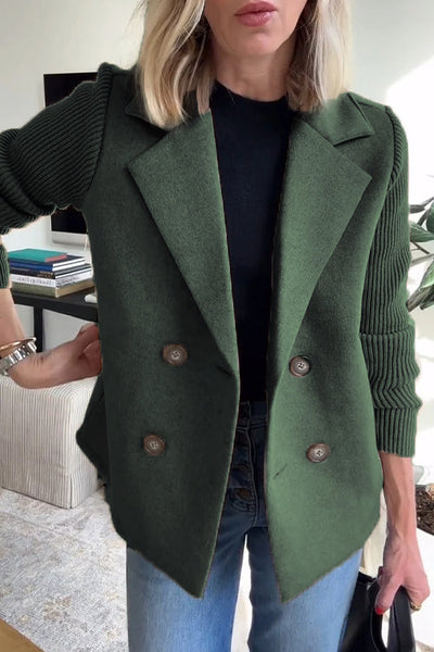 Amelia™ | Smart Blazer med Strikkede Ærmer