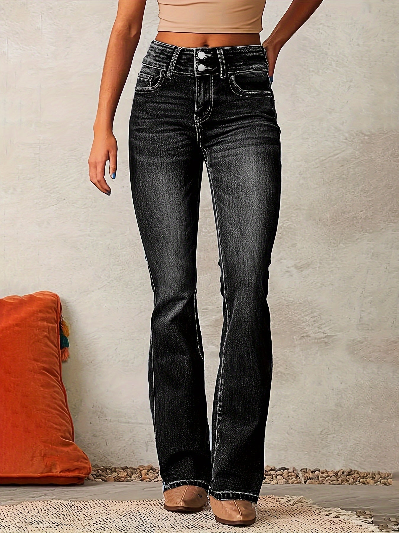 Aya™ | Højtaljede flared jeans