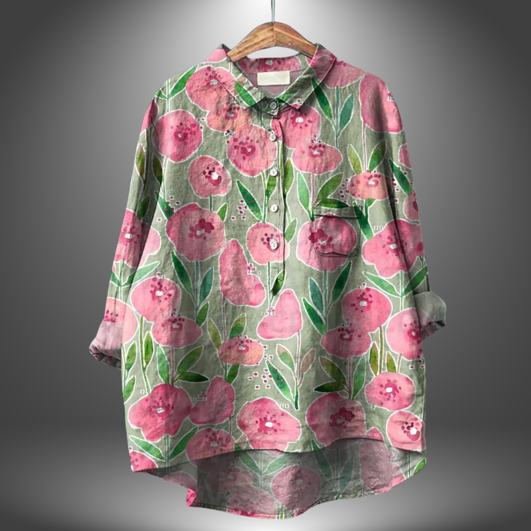 Virginia | Artisan Floral Skjorte til kvinder
