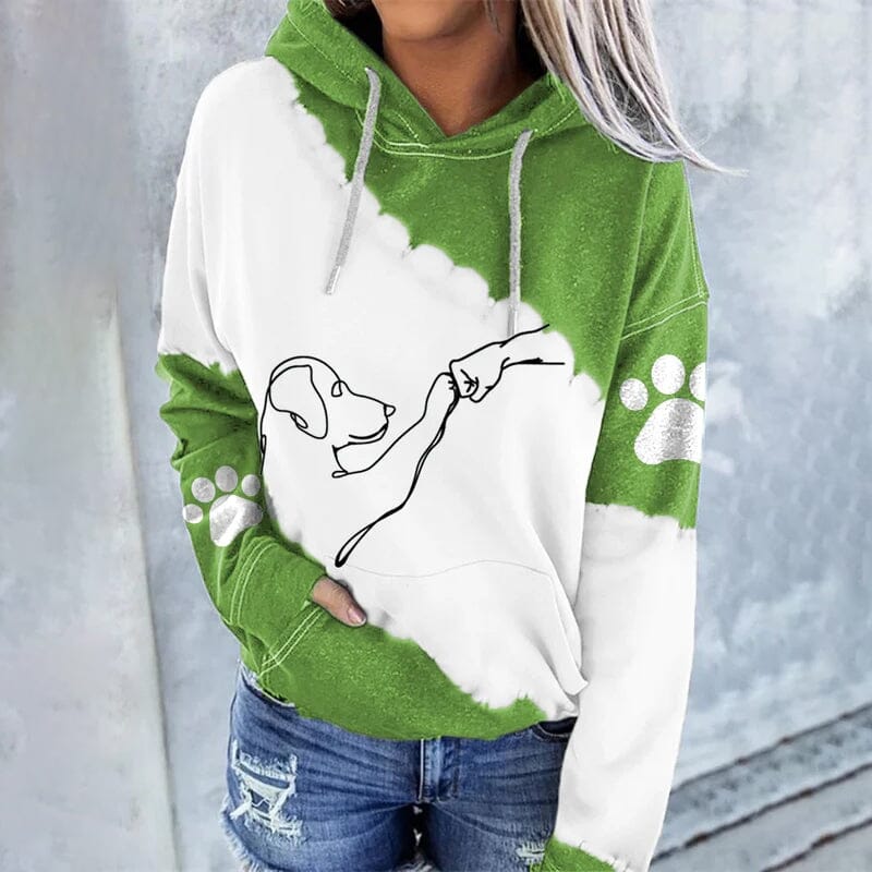 Trendy, afslappet hoodie med digitalt tryk