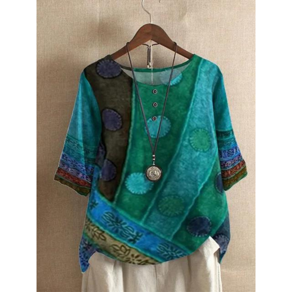 Valarie - Farverigt Bohemian Top