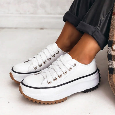 Elisa™ - Platform Sneakers i Læder