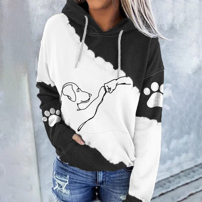 Trendy, afslappet hoodie med digitalt tryk