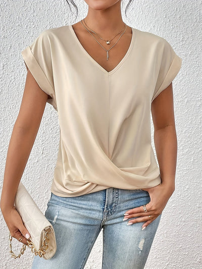 Kathrina | V-Udskæring Twist Front Top