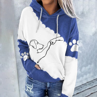 Trendy, afslappet hoodie med digitalt tryk