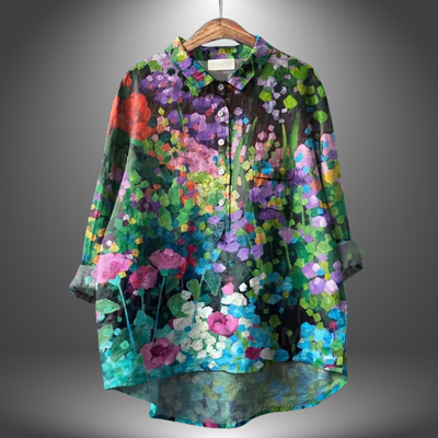 Virginia | Artisan Floral Skjorte til kvinder