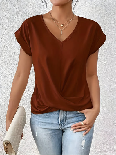 Kathrina | V-Udskæring Twist Front Top