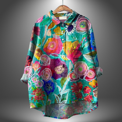 Virginia | Artisan Floral Skjorte til kvinder