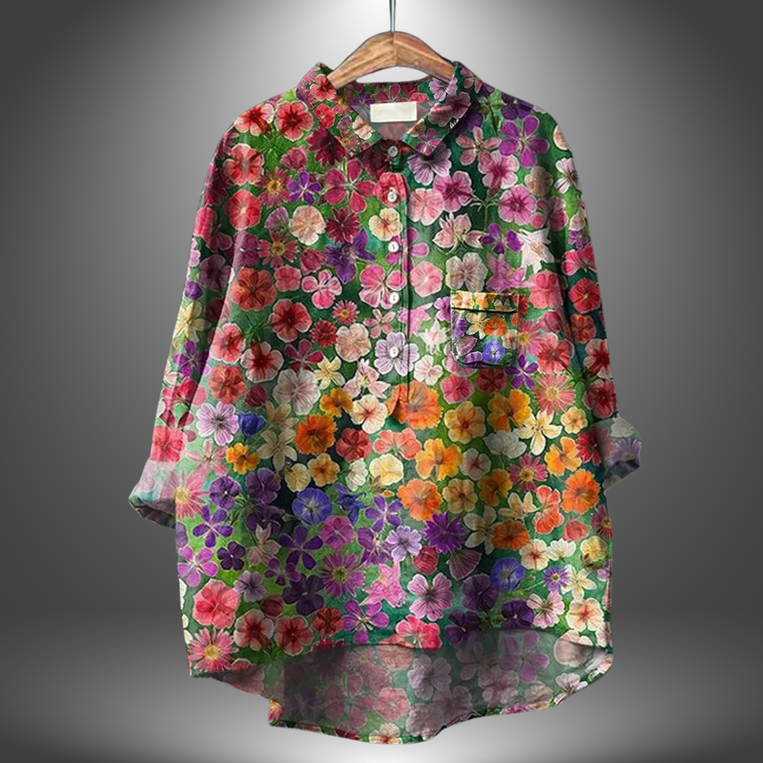 Virginia | Artisan Floral Skjorte til kvinder
