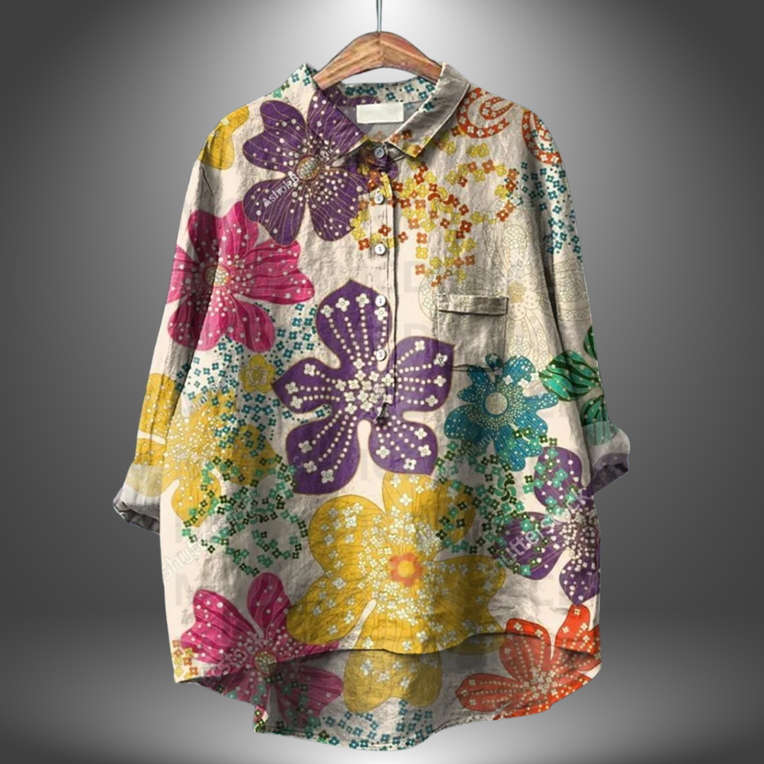 Virginia | Artisan Floral Skjorte til kvinder