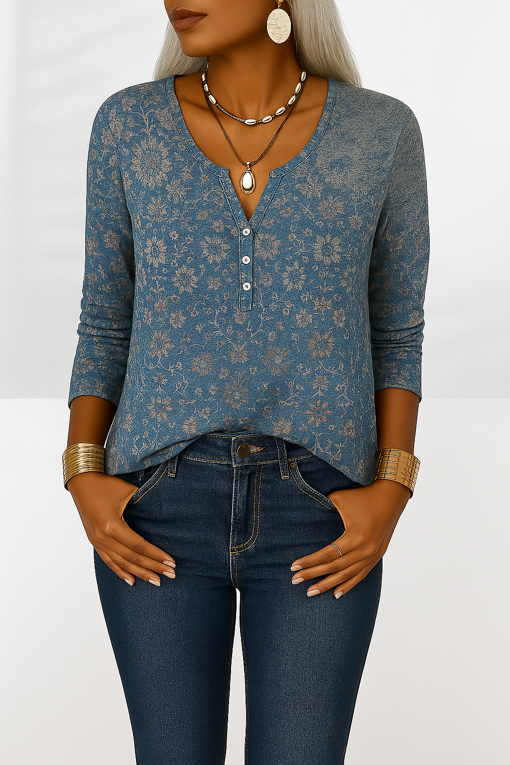 Alina - Elegant Boho-Bluse