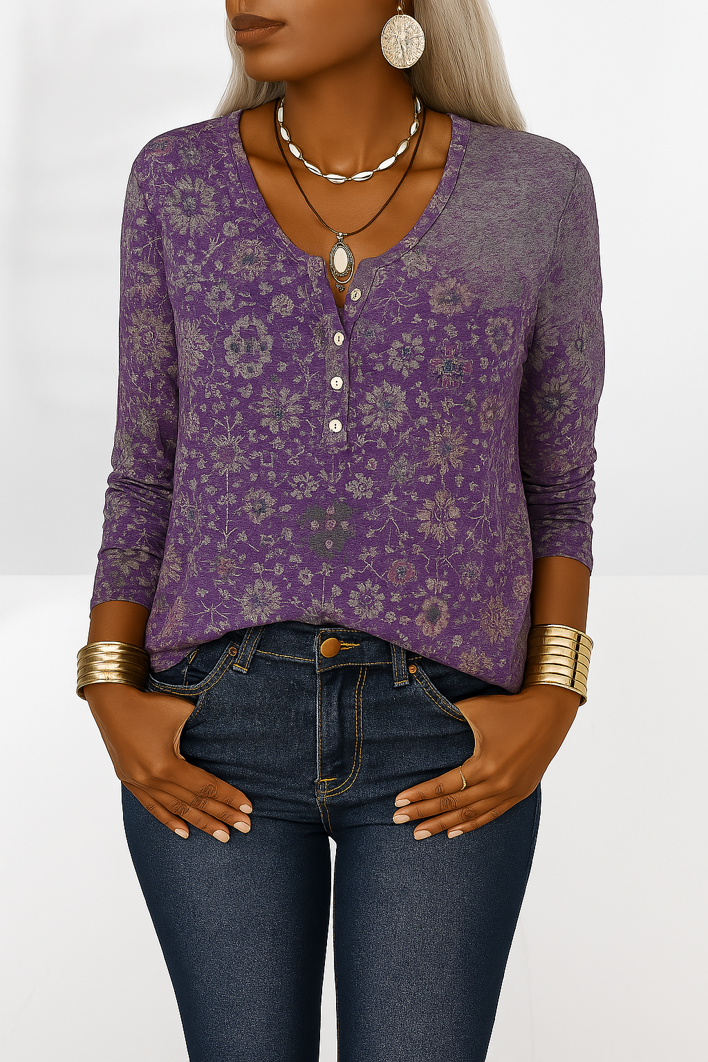 Alina - Elegant Boho-Bluse