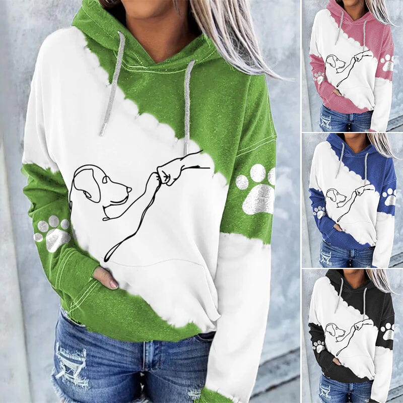 Trendy, afslappet hoodie med digitalt tryk