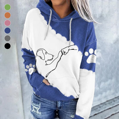 Trendy, afslappet hoodie med digitalt tryk