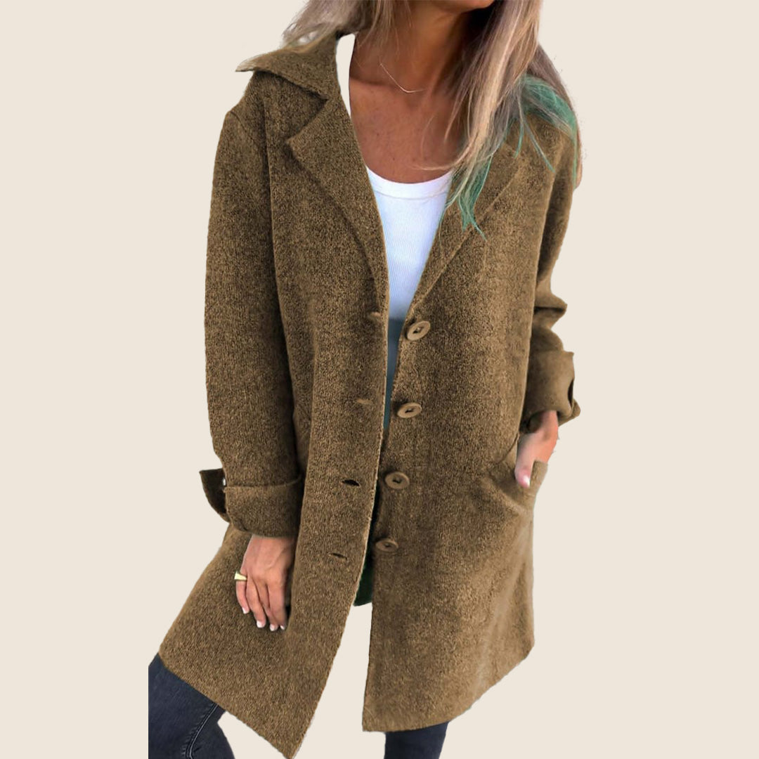 Frankie | Lækkert oversized frakke med revers