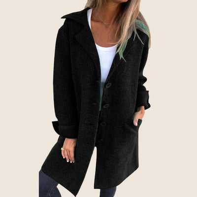 Frankie | Lækkert oversized frakke med revers