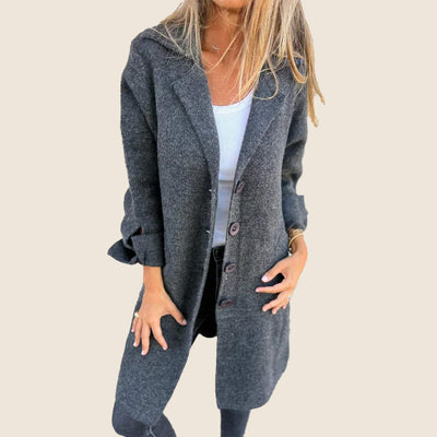 Frankie | Lækkert oversized frakke med revers