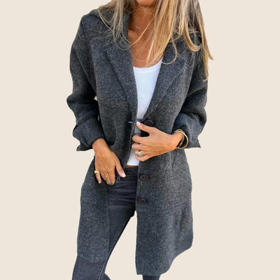 Frankie | Lækkert oversized frakke med revers