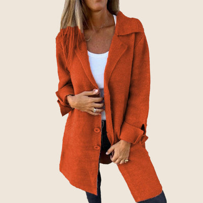 Frankie | Lækkert oversized frakke med revers