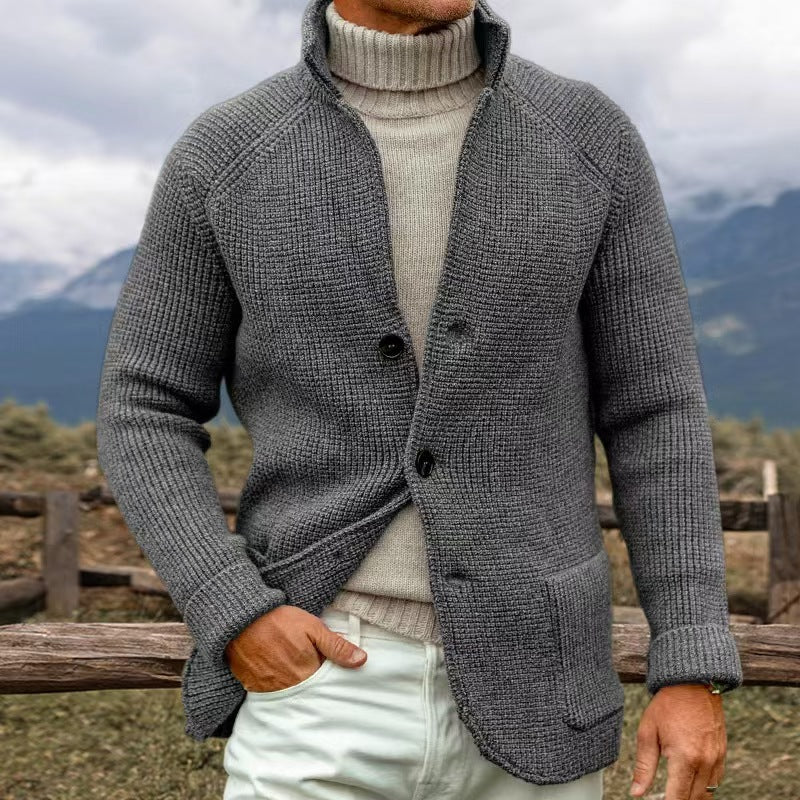 Jett - STRIKKET CARDIGAN I GROFT STRIK