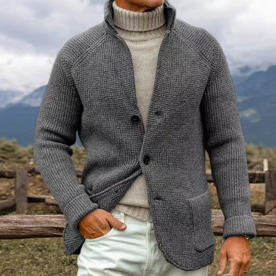 Jett - STRIKKET CARDIGAN I GROFT STRIK
