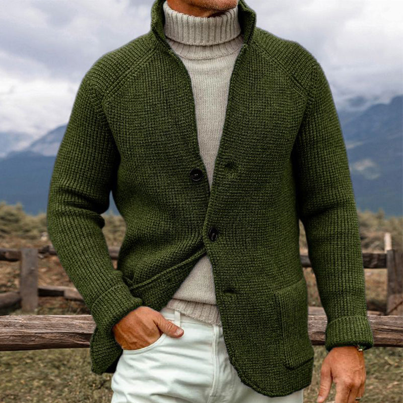Jett - STRIKKET CARDIGAN I GROFT STRIK