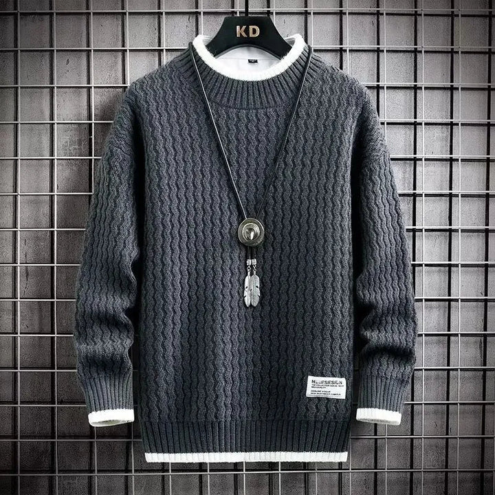 Levi | Farveblokeret Kabelstrik Turtleneck