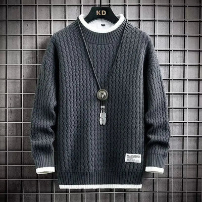 Levi | Farveblokeret Kabelstrik Turtleneck