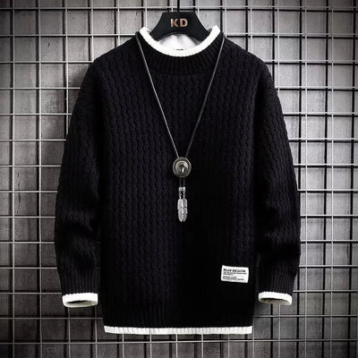 Levi | Farveblokeret Kabelstrik Turtleneck