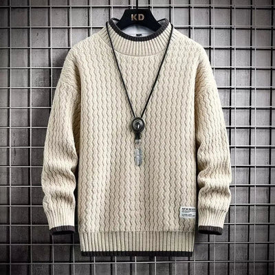 Levi | Farveblokeret Kabelstrik Turtleneck