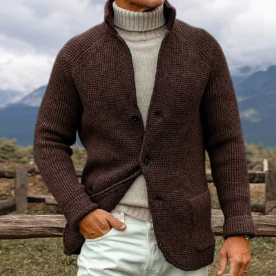 Jett - STRIKKET CARDIGAN I GROFT STRIK