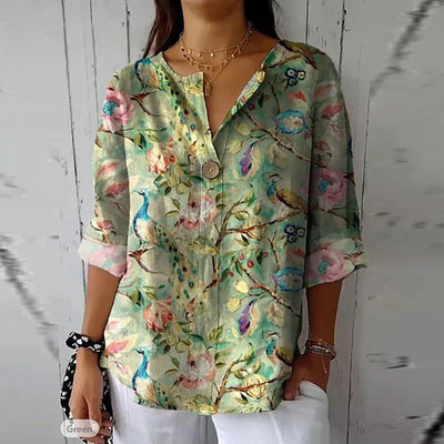 Tereza - Fransk Vintage-Bluse