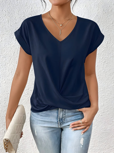 Kathrina | V-Udskæring Twist Front Top