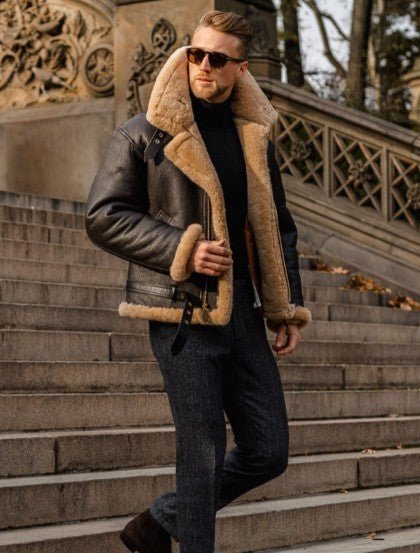 Fletcher™ | Premium Lammeskind-Læderjakke