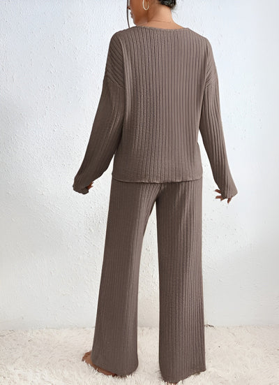 Isla™ | Stribet V-hals Pullover Sæt