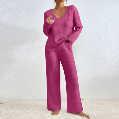 Isla™ | Stribet V-hals Pullover Sæt