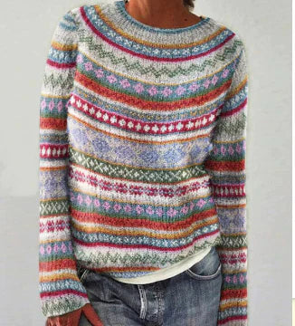 Harper - Retro Strikpullover