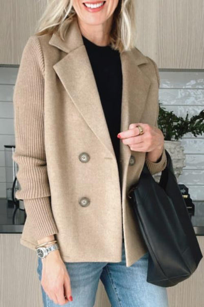 Amelia™ | Smart Blazer med Strikkede Ærmer