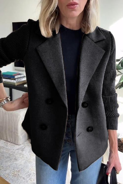 Amelia™ | Smart Blazer med Strikkede Ærmer
